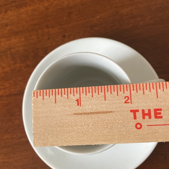 4 Espresso White Porcelain Demitasse/Expresso Cups, Saucer, & Spoon Set in Box - Picture 8 of 11